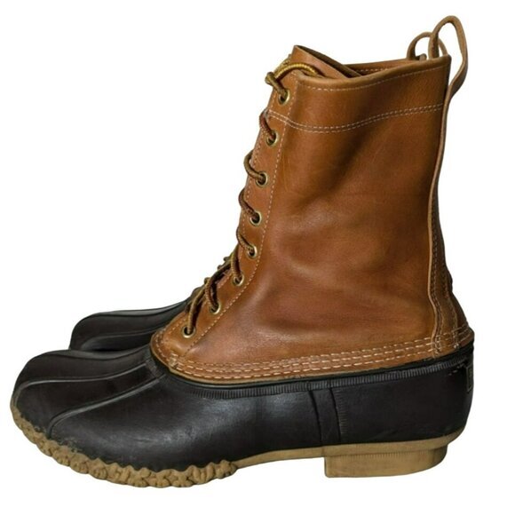 L.L. Bean Other - L.L.‎ Bean Mens Duck Boots Size 13  Waterproof Leather Rubber Outdoor Boots